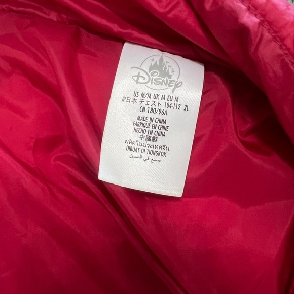 Disney Pizza Planet unisex red puffer jacket size medium - Picture 4 of 5